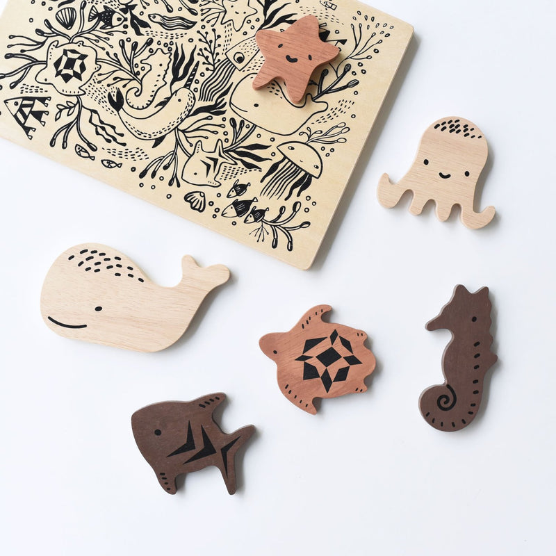 Wooden Puzzle - Ocean Animals